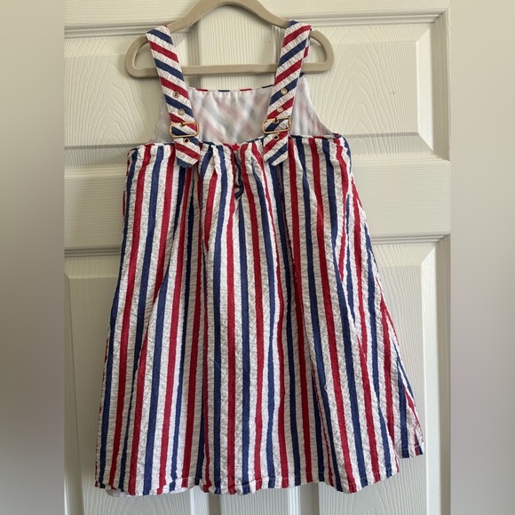 Tommy Bahama Girls Striped Red White and Blue Dress. Fully Lined - Picture 3 of 4
